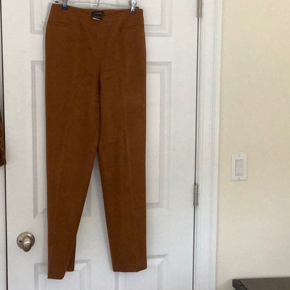 Liz Claiborne mocha colored dress pant with side zip.